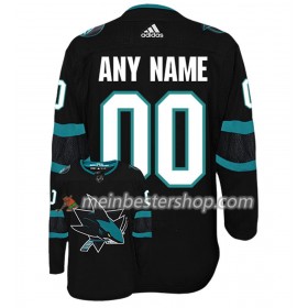 San Jose Sharks Custom Adidas 2018-2019 Alternate Trikot Authentic - Herren